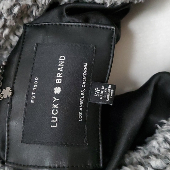 Lucky brand faux fur fleece coat - Picture 7 of 8